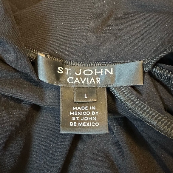St. John Caviar | Black Long Sleeve Turtleneck Top - Picture 5 of 7